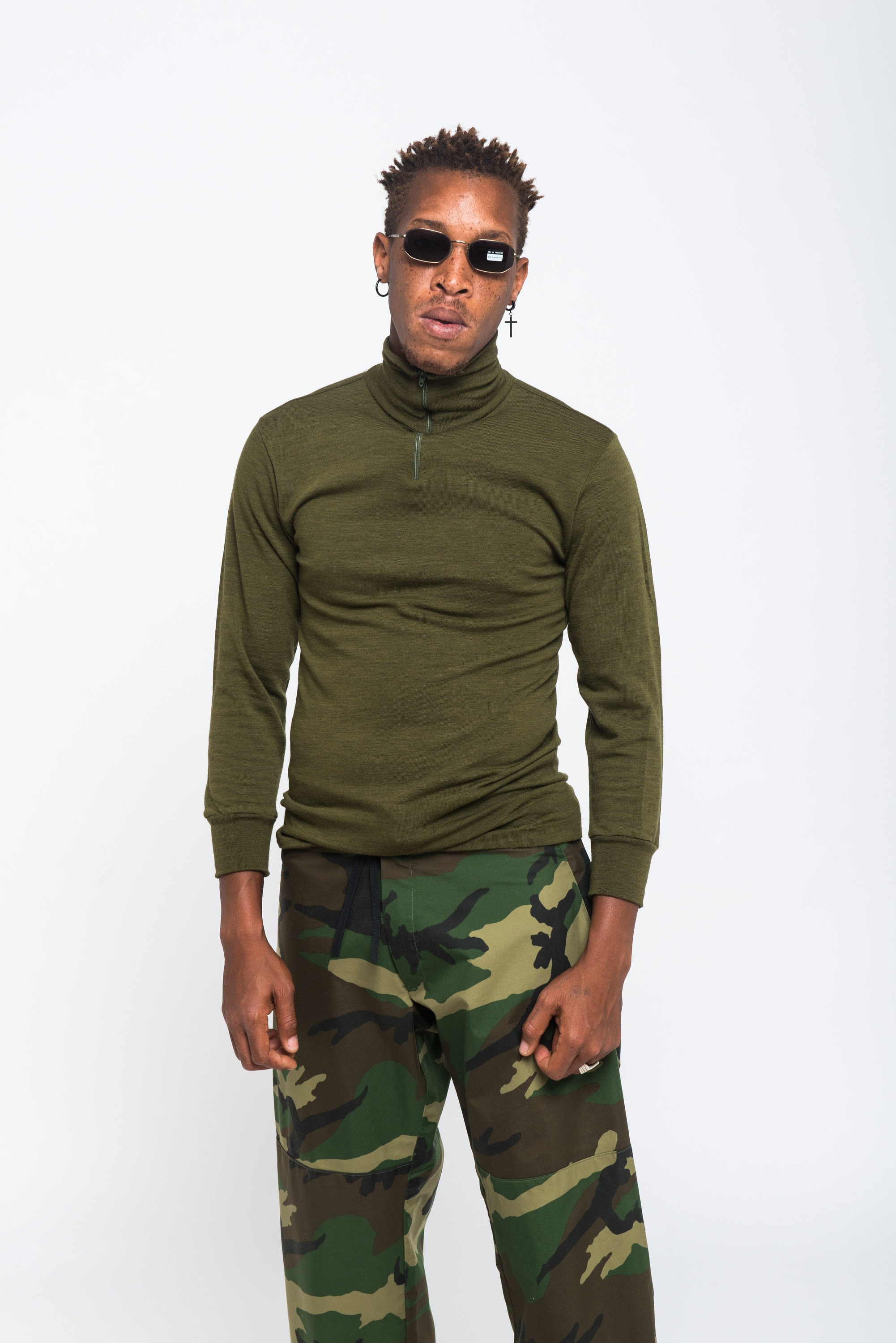Military mock turtleneck discount