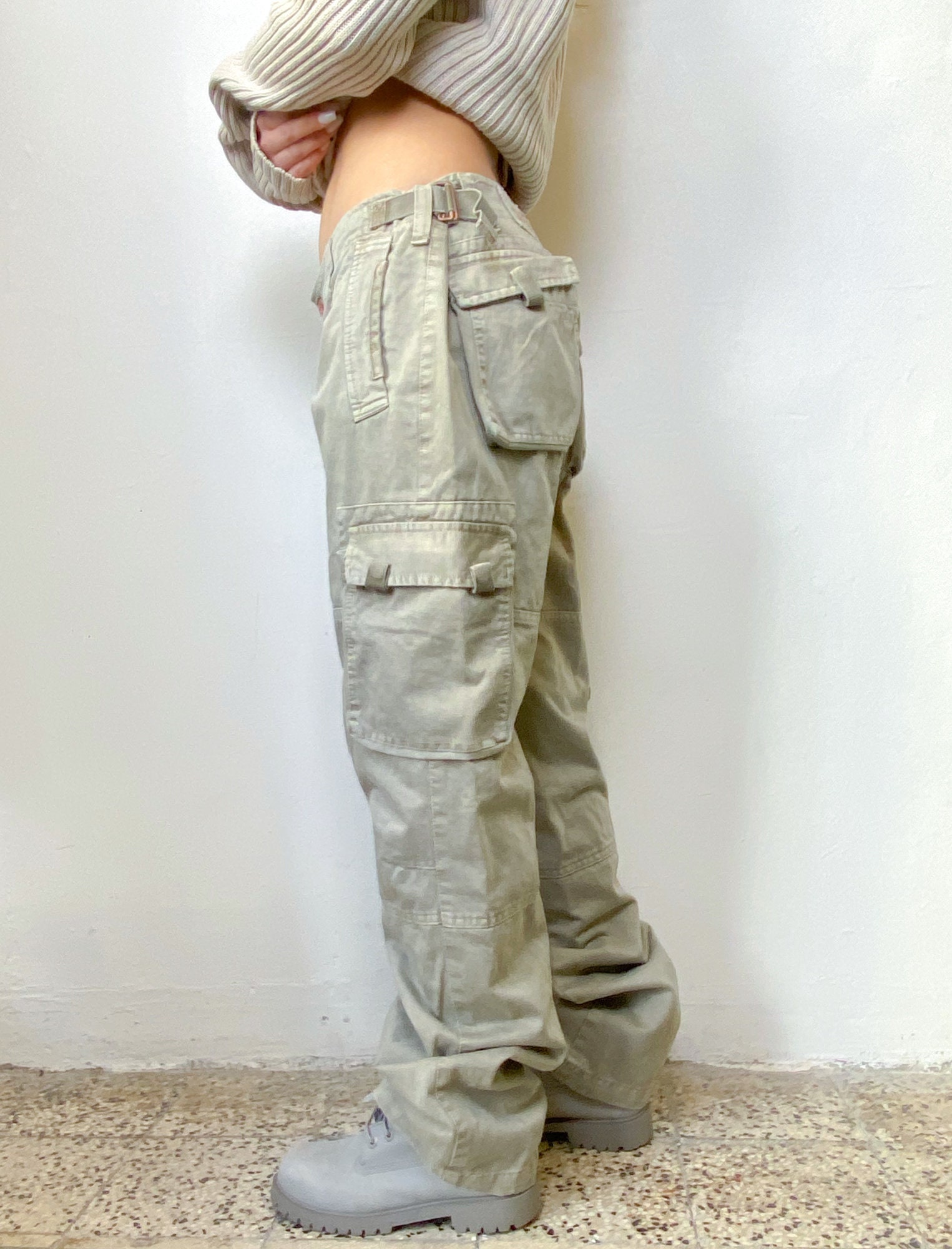 Layered Half Pants-Gray Beige | harapeco Store
