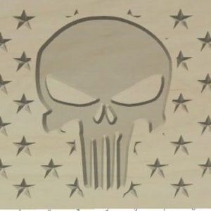 Punisher Union 25 x 18 cm - GRBL - GCODE - CNC-klar att skära