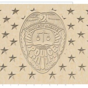 Arquivo Gcode de corte pronto da União do distintivo da polícia (máquinas CNC Grbl)