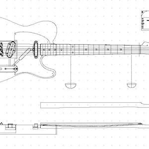 1958 Fender Telecaster- Standard- (DXF file)
