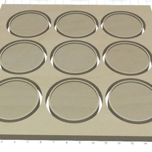 9 Coasters Gcode Ready to Cut - 17 by 17 by .75 inch stock