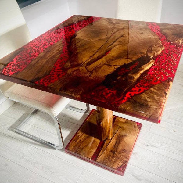 Designer Epoxidharz Massivholz Esstisch/ Epoxy wood table / Harz Tisch / Resin / Nur 1 verfügbar!!! SONDERPREIS!!!