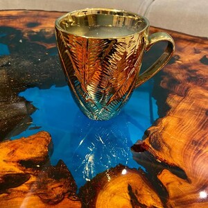 CUSTOM MADE XXL Designer Wohnzimmertisch Epoxidharz Resin Baumkante Natur Living Edge Couchtisch image 7