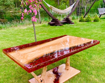 Custom Made epoxy Wood Resin Table Ep ...