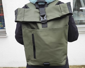 Toproll backpack made of rubber in green