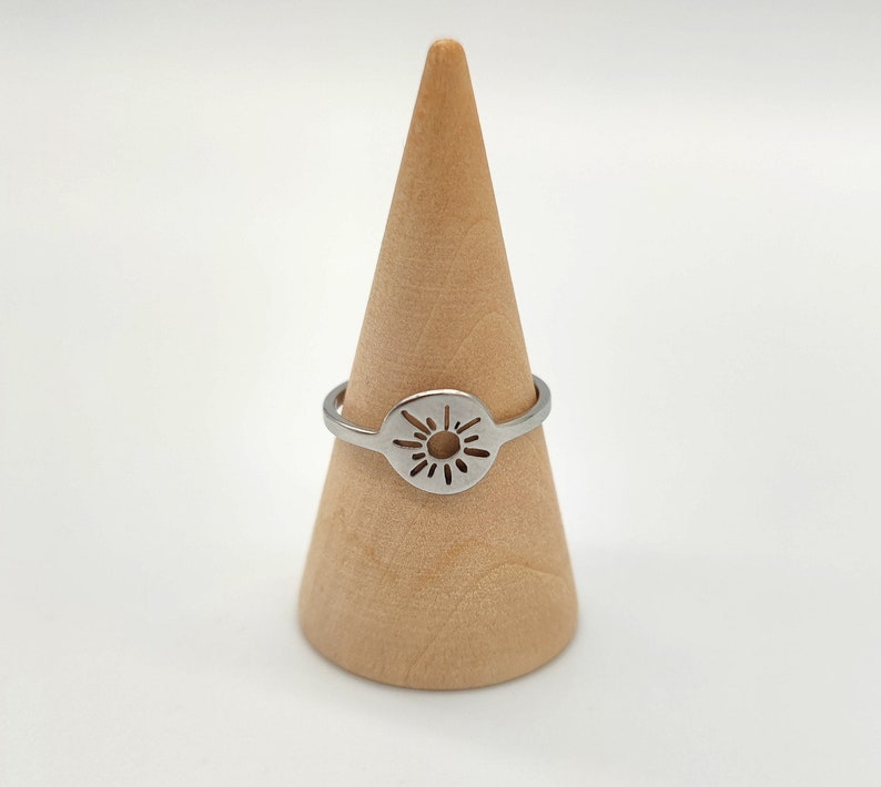 Ring Sonne, minimalistischer Ring, Gold, Silber, Roségold, Freundschaftsring, Statement Ring, Geschenk Bild 5
