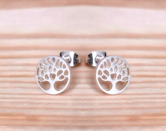 Tree of life stud earrings - minimalist jewelry, magical earrings, gift, statement earrings