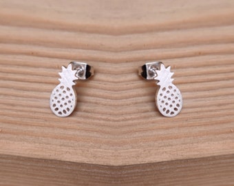 Pendientes de piña - joyas minimalistas, pendientes que marcan tendencia, pendientes de declaración, regalo para novia