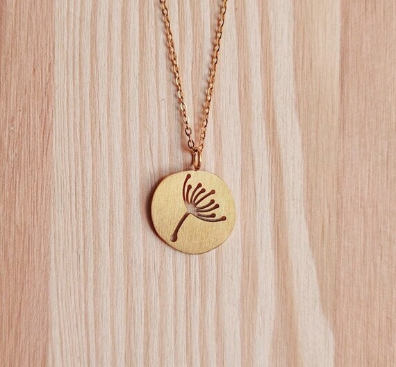 Dandelion Necklace Charm Necklace 