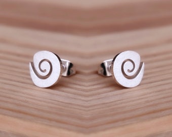Spiral Stud Earrings - Minimalist Jewelry, Simple Earrings, Gold Jewelry, Trendsetter Earrings, Statement Earrings, Gift for girlfriend