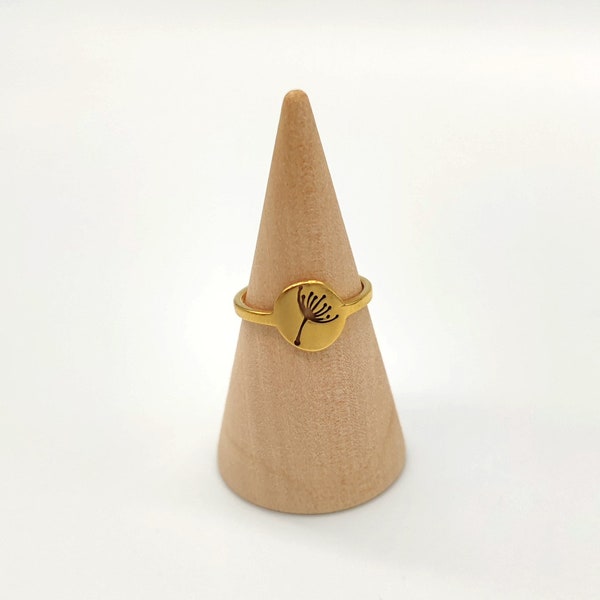 Ring Pusteblume, Edelstahl Ring, minimalistischer Ring, Gold, Silber, Roségold, Freundschaftsring, Edelstahl Schmuck, Statement Ring