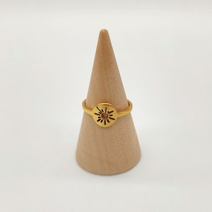 Ring Sonne, minimalistischer Ring, Gold, Silber, Roségold, Freundschaftsring, Statement Ring, Geschenk Bild 1