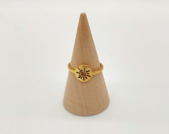 Ring Sonne, minimalistischer Ring, Gold, Silber, Roségold, Freundschaftsring, Statement Ring, Geschenk