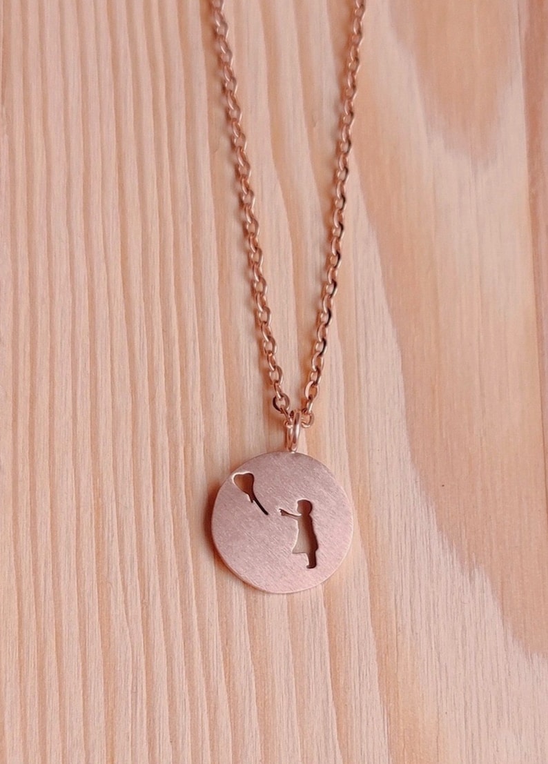 Childhood Necklace Charm necklace, minimalist jewelry, dainty necklace, minimal statement necklace, pendant necklace, gift for girlfriend image 4