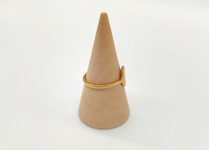 Ring Sonne, minimalistischer Ring, Gold, Silber, Roségold, Freundschaftsring, Statement Ring, Geschenk Bild 2