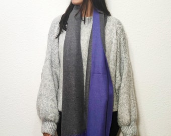 Scarf Lilac/grey, stole, neckerchief, shawl, neckwrap scarf