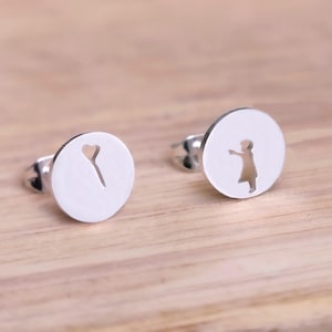 Childhood Stud Earrings - Minimalist Jewelry, Modern Earrings, Gold Jewelry, Trendsetter Earrings, Statement Earrings, Gift for girlfriend