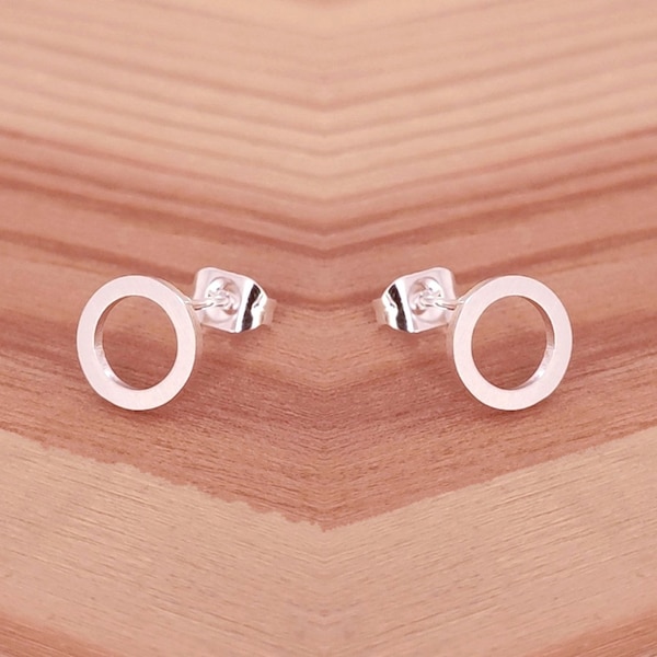Ring ear studs, medium - minimalist jewelry, simple earrings, gold jewelry, trendsetter earrings, statement earrings, gift for girlfriend