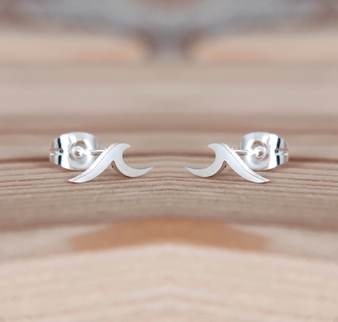 Holzohrringe Mit Türkis - Sterling Silber Ohrstecker Natürlicher Schmuck