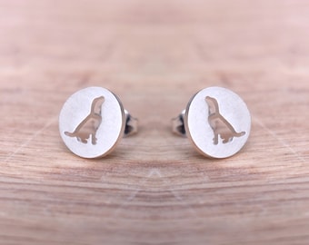 Dog Stud earrings GR - minimalist jewelry, magical earrings, beautiful gift, statement earrings