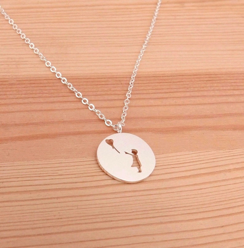 Childhood Necklace Charm necklace, minimalist jewelry, dainty necklace, minimal statement necklace, pendant necklace, gift for girlfriend image 2