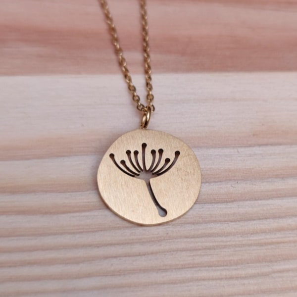Pusteblume Necklace - charm necklace, minimalist jewelry, dainty necklace, minimal statement necklace, pendant necklace, gift for girlfriend