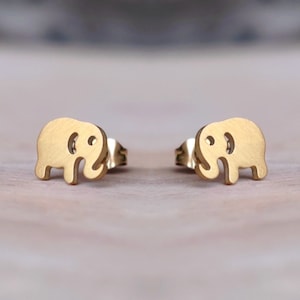 Elephant Stud Earrings - Minimalist Jewelry, Trendsetter Earrings, Statement Earrings, Gift for girlfriend