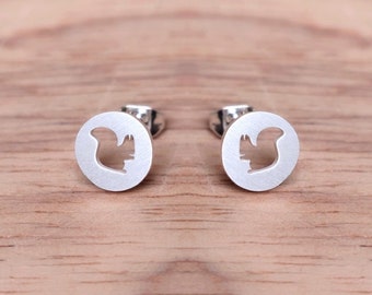 Squirrel Stud Earrings - Minimalist Jewelry, Trendsetter Earrings, Statement Earrings, Gift for girlfriend