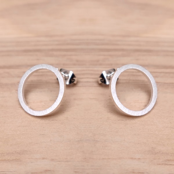 Ring Ohrstecker, groß   - minimalistischer Schmuck, schlichte Ohrringe, Goldschmuck, Trendsetter Ohrringe, Statement Ohrringe, Geschenk