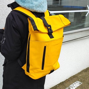 Toproll backpack made of rubber in yellow image 2