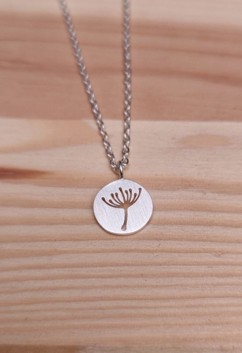 Pusteblume Necklace charm necklace, minimalist jewelry, dainty necklace, minimal statement necklace, pendant necklace, gift for girlfriend image 4