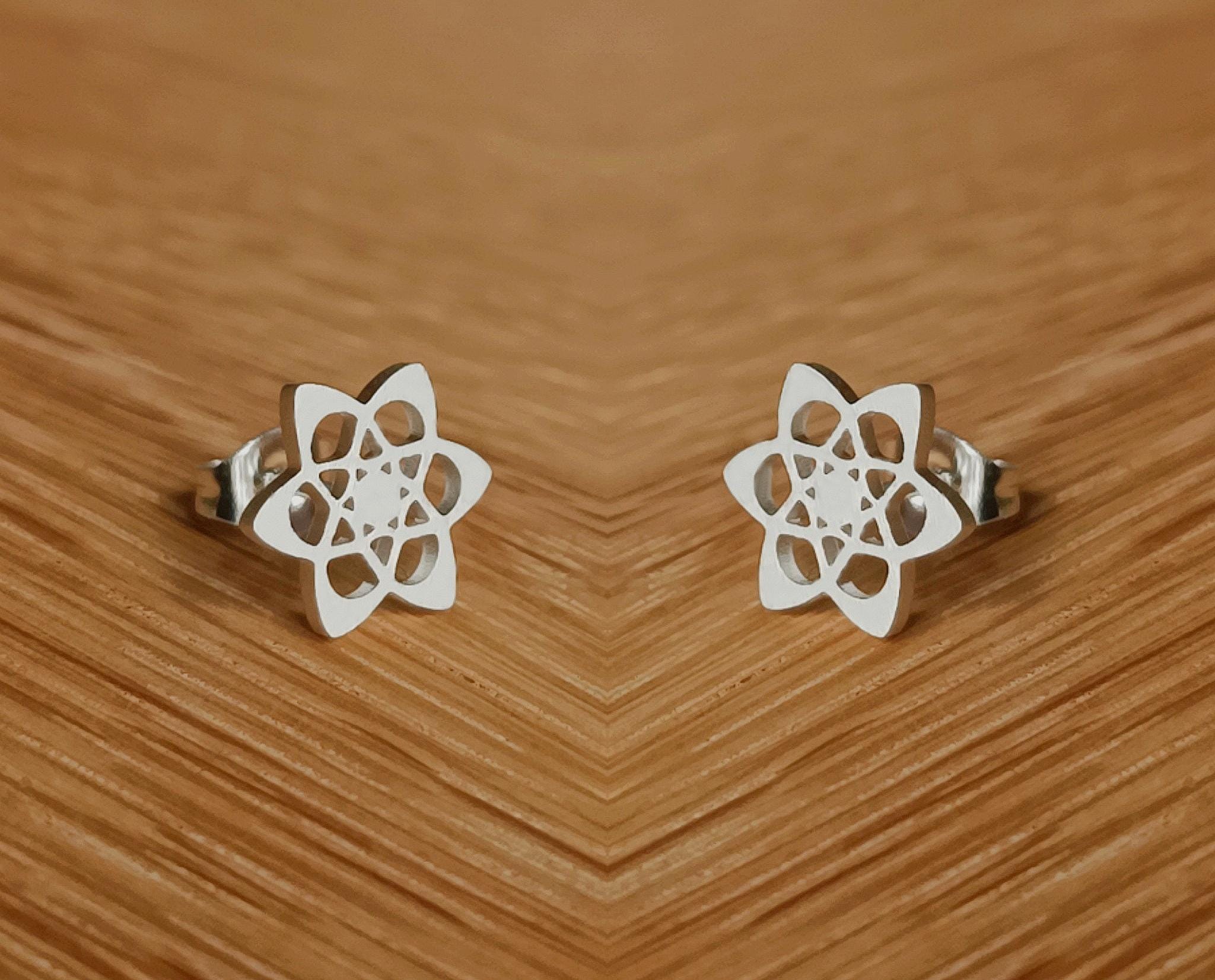 Flower of Life II earrings - Minimalist Jewelry,Modern Earrings, Gold Jewelry,Trendsetter Earrings, Statement Earrings,Gift for girlfriend