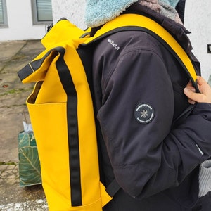 Toproll backpack made of rubber in yellow image 3