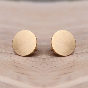 Disc Stud Earrings, Large - Minimalist Jewelry, Simple Earrings, Gold Jewelry, Trendsetter Earrings, Statement Earrings, Gift for girlfriend