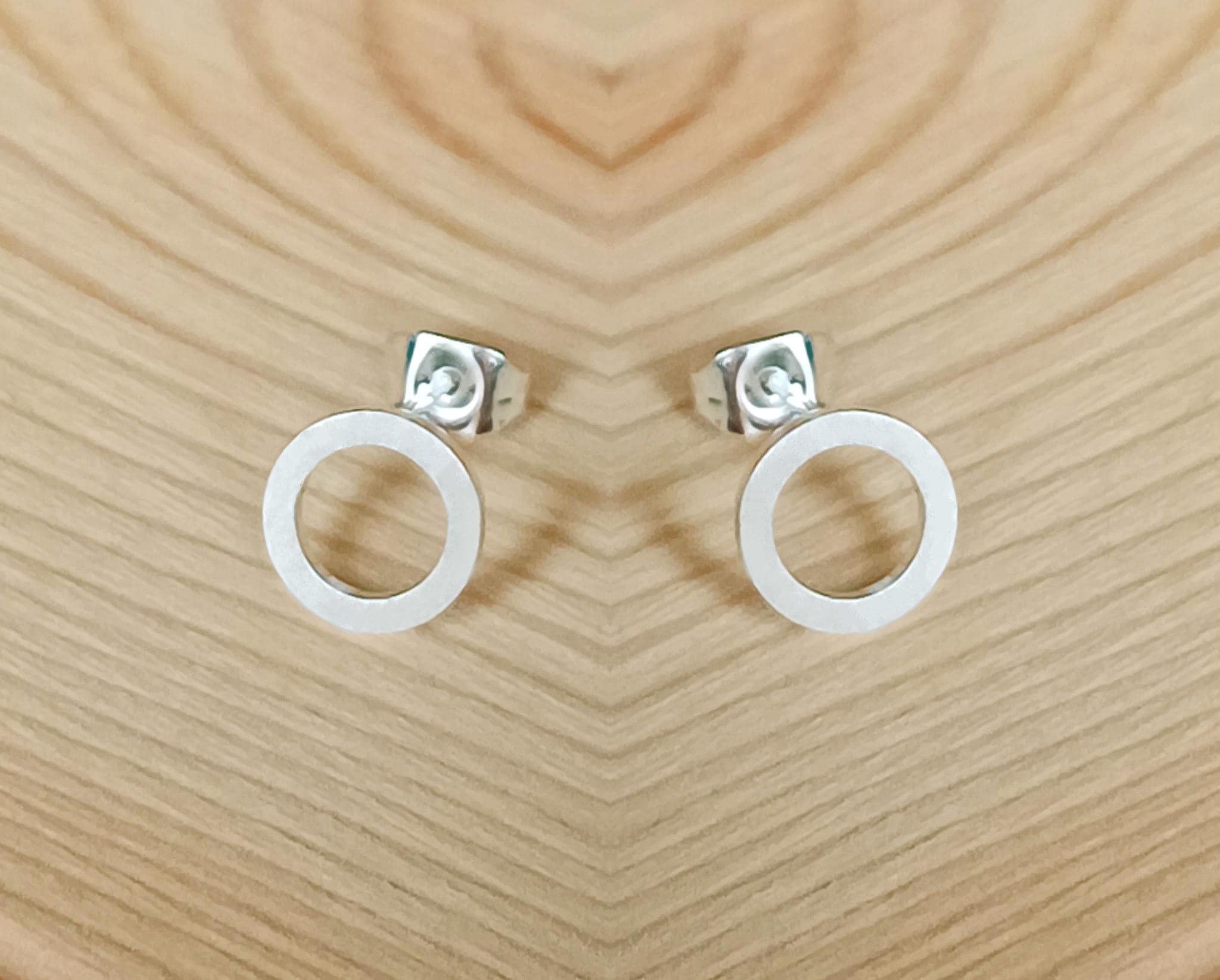 Ring ear studs, medium - minimalist jewelry, simple earrings, gold jewelry, trendsetter earrings, statement earrings, gift for girlfriend