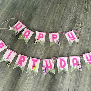Masha and the bear Happy Birthday Banner