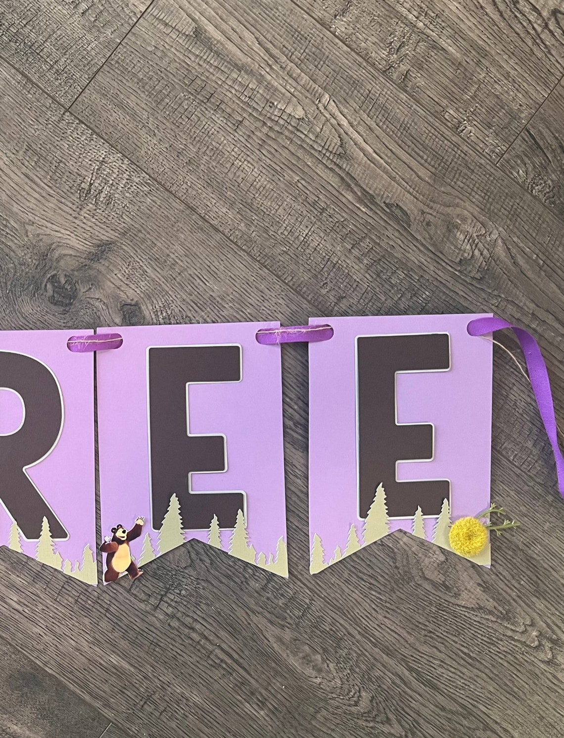 Masha Lettering Masha and the Bear Birthday Banner Number Personalized Letters. - Etsy ...
