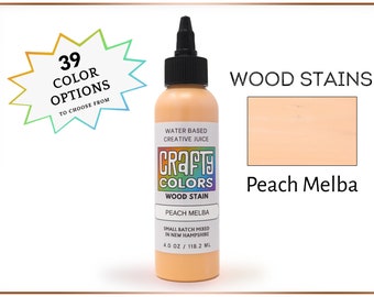 Peach Wood Stain, Custom Wedding Wood Art, Wedding Craft Supplies, Rustic Wedding Colorful Decor, DIY Wedding Decorations, Wedding Stains