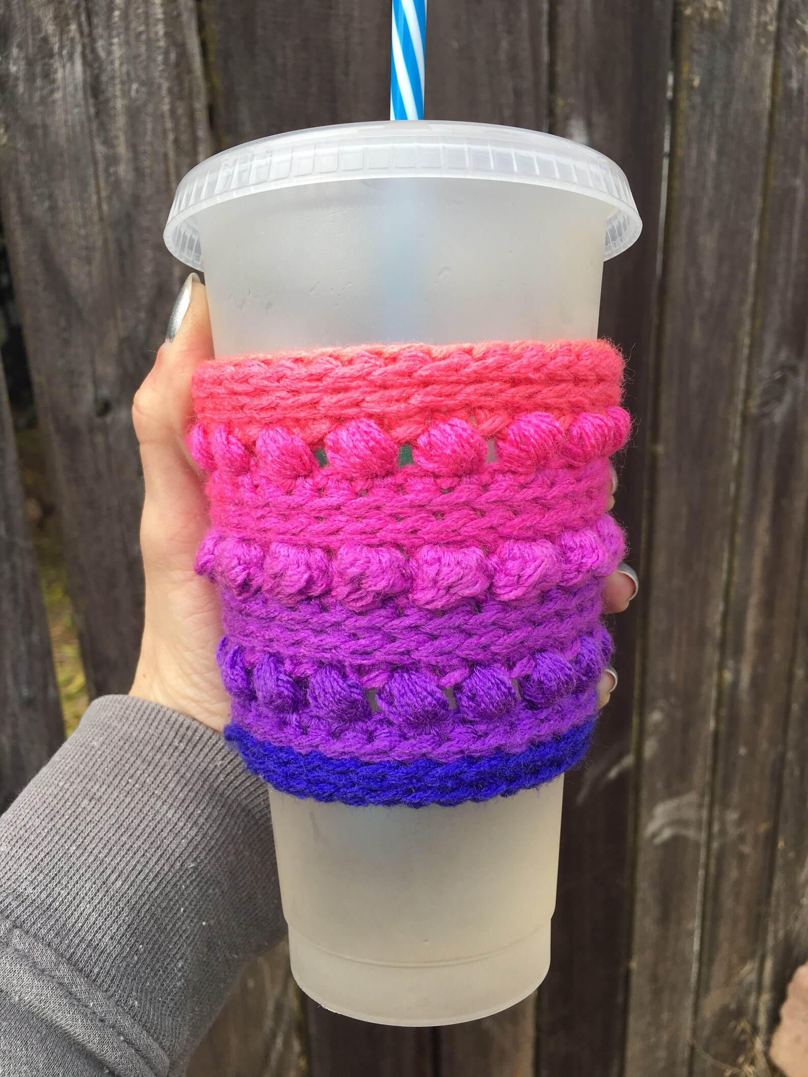 Tumbler Sleeve Crochet Can Cozy Crochet Pattern Iced Cup Etsy