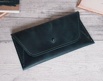 Portafoglio sottile Portafoglio minimalista Portafoglio in pelle per passaporto Porta carte di credito Portafoglio in pelle da uomo e da donna Portapassaporto Portafoglio lungo Regalo per donna
