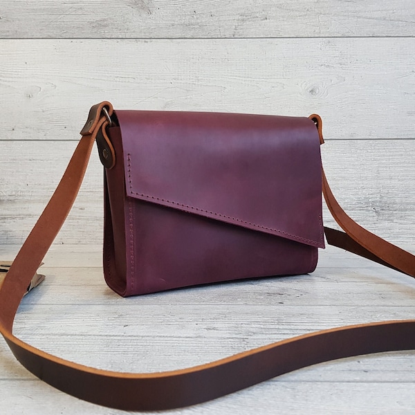 Femmes de sac à main en cuir, petit sac crossbody en cuir, sac cross body fait main, sac à bandoulière mignon, sacs à main en cuir, cadeaux personnalisés pour elle