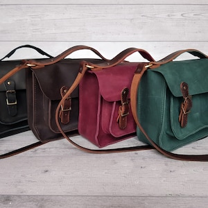 Maletín de piel, Bolso bandolera de piel para hombre, Bolso bandolera de piel, Bolso de lona de piel, Bolso de piel para mujer, Regalo para mujer, Regalo para hombre