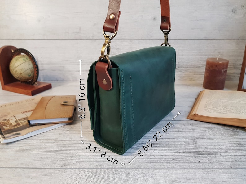 Small leather purse women, leather crossbody bag, cross body bag, handmade leather handbags, cute shoulder bag, personalized gifts for her zdjęcie 4