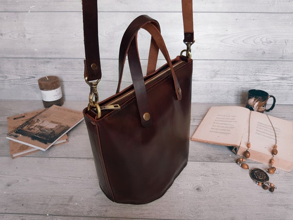 Watercolor Cherry Womens Leather Handbag Shoulder Bag Satchel Handbags Leather Tote Purse Women Handle Handbags