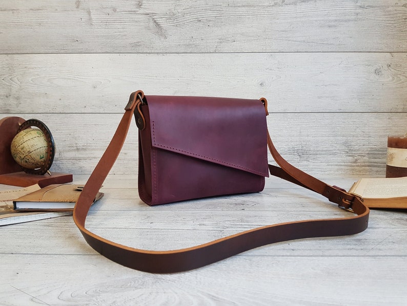 Leather purse women, small leather crossbody bag, handmade cross body bag, cute shoulder bag, leather handbags, personalized gifts for her image 1