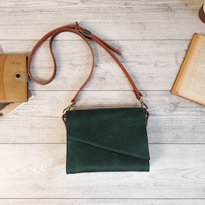 Petites femmes de sac à main en cuir, sac crossbody en cuir, sac cross body, sacs à main en cuir faits à la main, joli sac à bandoulière, cadeaux personnalisés pour elle image 6