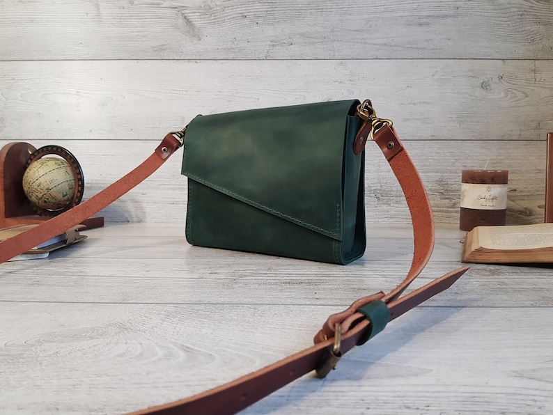 Small leather purse women, leather crossbody bag, cross body bag, handmade leather handbags, cute shoulder bag, personalized gifts for her zdjęcie 2