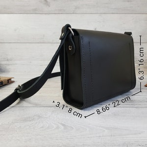 Leather purse women, small leather crossbody bag, handmade cross body bag, cute shoulder bag, leather handbags, personalized gifts for her image 5