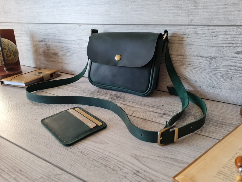 Crossbody Purse Small Leather Purse Leather Crossbody Bag Etsy